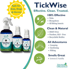 TickWise 2oz bottle perfect for quick reapplication outdoors