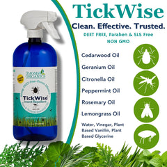 3MOMS TickWise 32oz bottle for travel, camping, gardening.