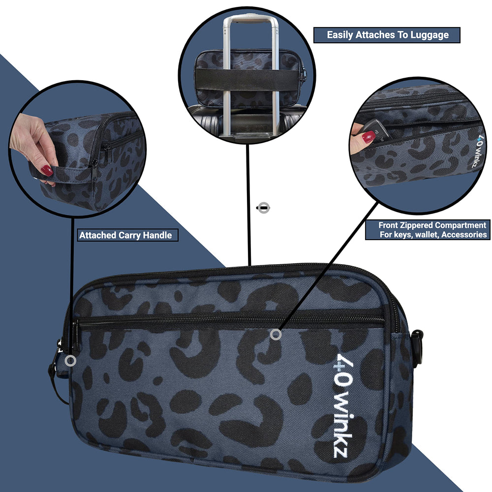 40Winkz organized-compartments keep mask, hoses, and charger neatly separated.