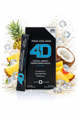 4D Clean Energy Raspberry Lemonade packets providing zero-calorie flavor and quick energy.