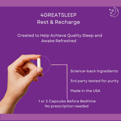 4GreatSleep ingredients blend highlighting calming herbs