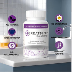 Two 4GREATSLEEP bottles displayed for value and ongoing sleep support.