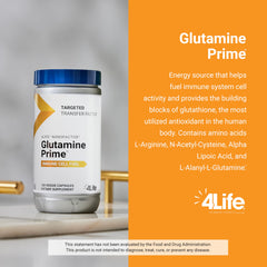 4Life Glutamine Prime veggie capsules for vegan daily support.