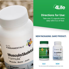 4Life Musculoskeletal Formula packaging box with modern design and ingredient clarity