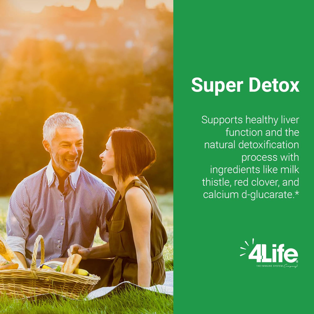 4Life Super Detox ingredients artichoke and milk thistle depicted for liver support