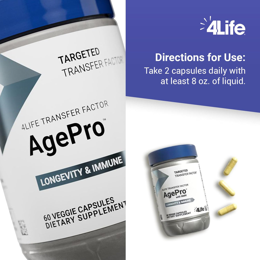 Mushroom extract vial framing exclusive 4Life longevity ingredient.