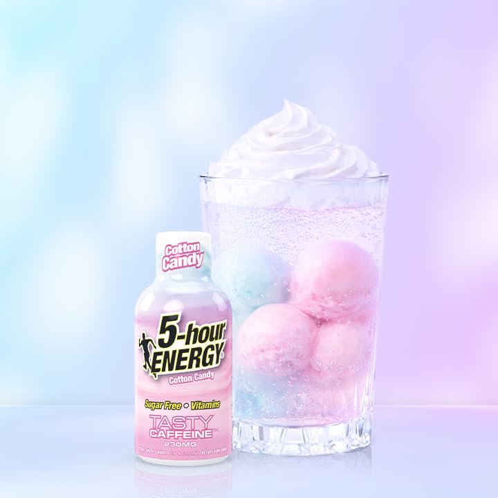 5-hour ENERGY cotton candy shot in a morning routine