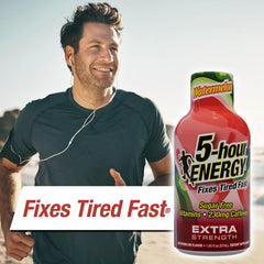 5-hour ENERGY Watermelon Shot pour into a glass for quick alertness