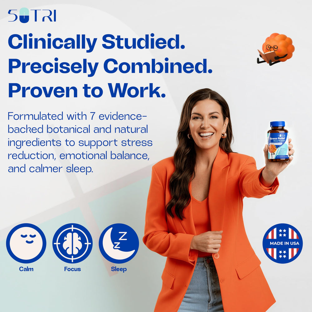 Capsules resting on a nightstand suggest a relaxing bedtime routine with 5 Nutri