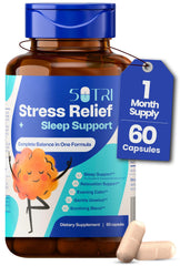 5 Nutri magnesium citrate capsules in a glass jar for sleep support