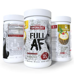 5% Nutrition FullAF Pre-Workout Beach Blast container open inviting quick dosing