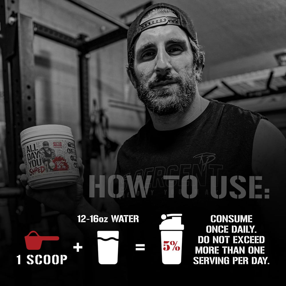 Sports shaker with AllDayYou Shred implies convenient on the go supplementation