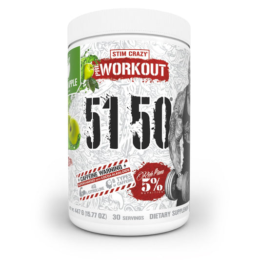 Rich Piana 5150 bottle closeup—premium pre-workout design for extreme energy.