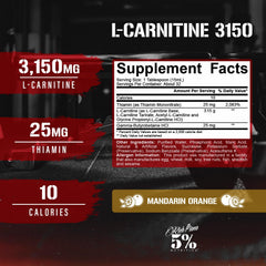 Rich Piana L-Carnitine 3150 label front showing multi-source blend