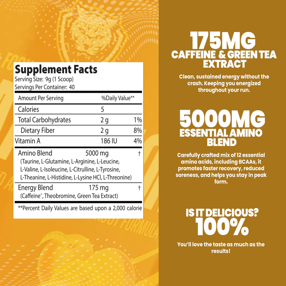 6AM Run Marathon label closeup highlights clean formula.