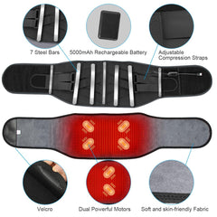 6xigouma back support belt with ergonomic reverse-C design supports spine gently
