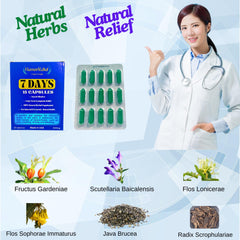 Ingredient panel highlights natural botanicals for gentle, plant-based support.