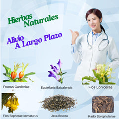 7Days Hemorrhoid Detox ingredients in a glass bowl highlighting a natural blend