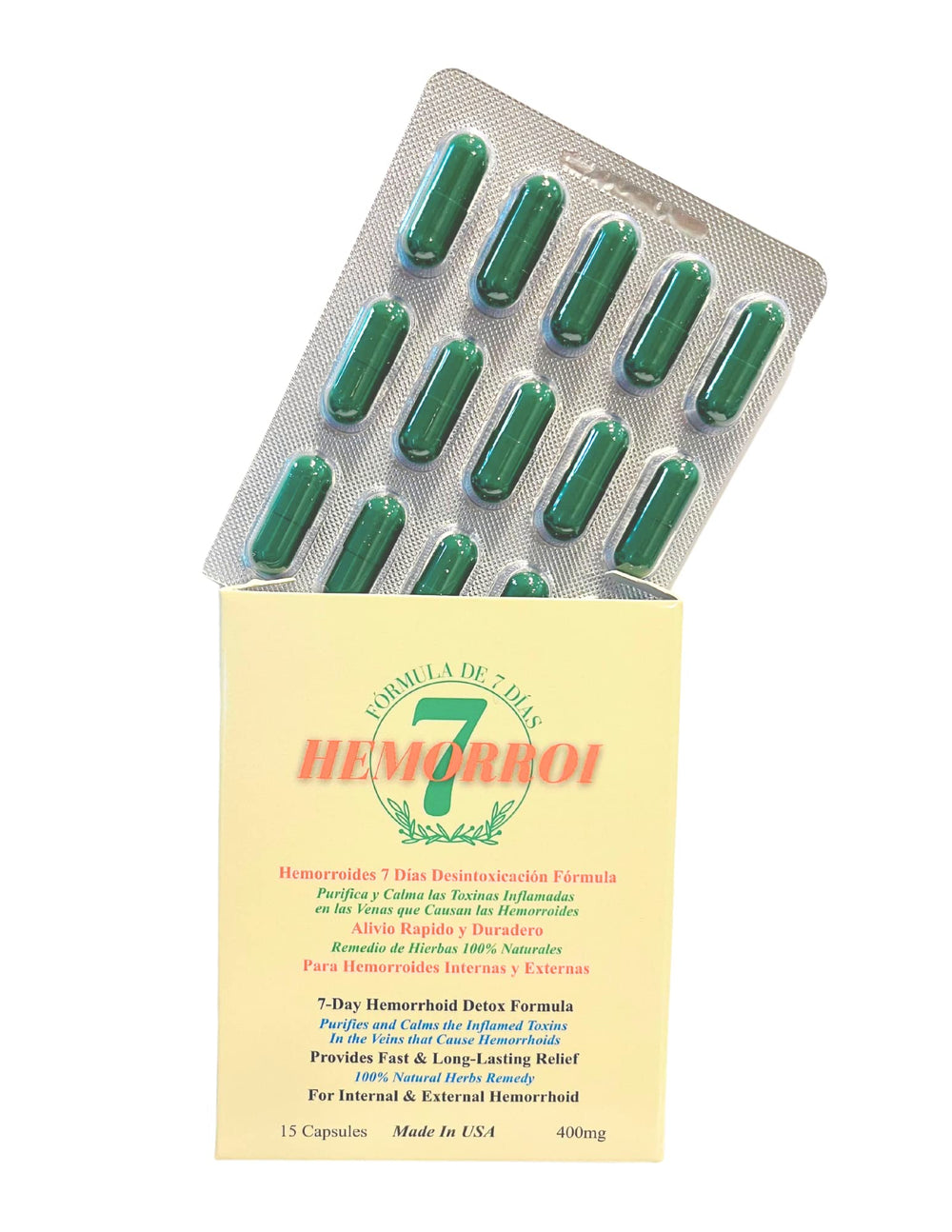 Customer review card for 7Days Hemorrhoid Detox indicating satisfaction and potential relief