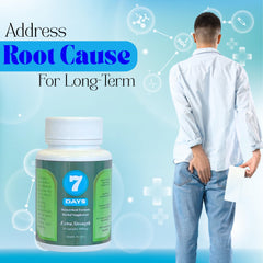 Daily-use scene with 861 Herbs 7 Days Hemorrhoid Supplement on a table.