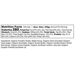 88 Acres dark chocolate brownie seed protein bar close-up with pumpkin seeds, showing wholesome ingredients.