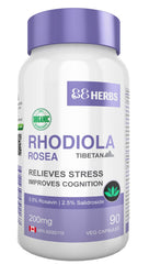 88herbs Rhodiola Rosea bottle front showing premium Tibetan formula and packaging