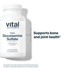 Third-party testing badge on Vital Nutrients glucosamine bottle