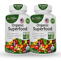 AAMATEC LIFE Organic Superfood Greens bottle for daily greens and vegetables