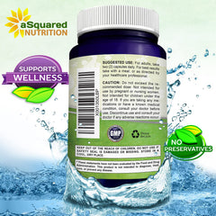 GMP compliant USA facility seal beside aSquared Nutrition Resveratrol packaging.