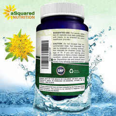 Nutrition facts panel for aasquared Rhodiola Rosea bottle.