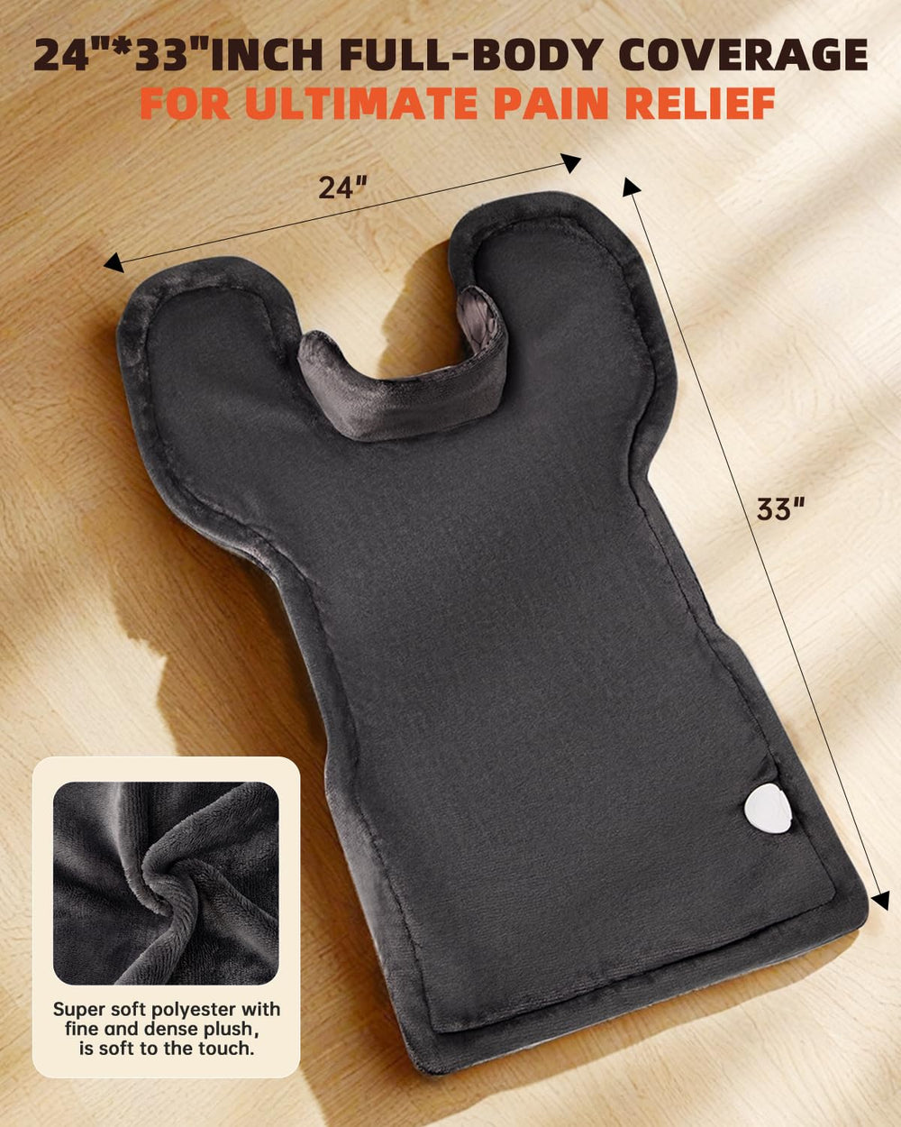 AASSOO graphene heating pad soft washable fabric for easy care