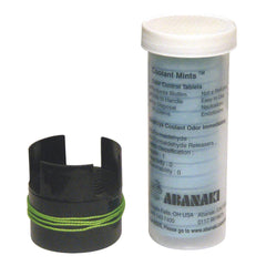 Abanaki Coolant Mints sump deodorizing tablet neutralizes hydrogen sulfide odors in sump water.