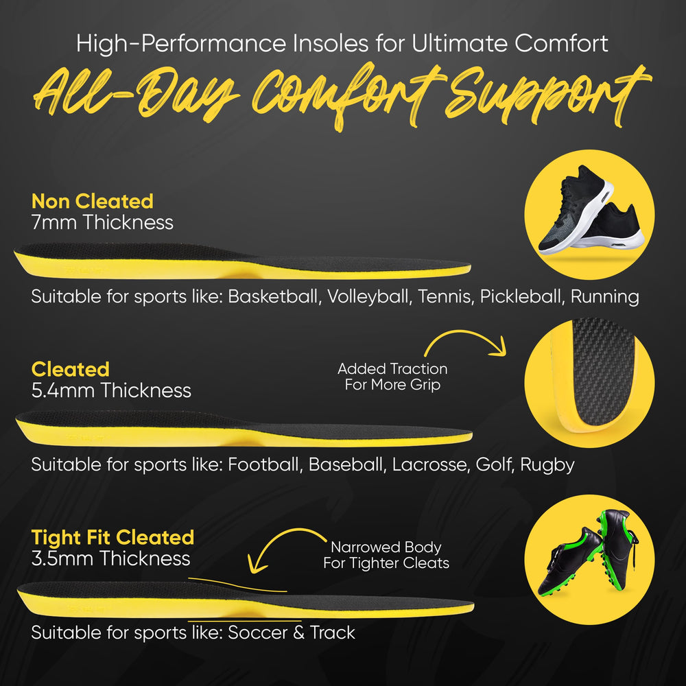 AbbKee Carbon Fiber Insoles foam cushioning layer adds soft comfort