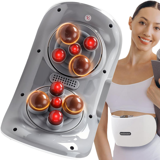 Abdominal Stomach Massager Belt closeup of kneading wheels for soothing relief