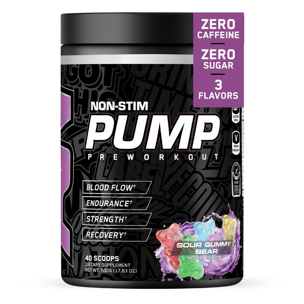 ABE All Black Everything Non Stim Pre-Workout bottle close-up for caffeine-free focus during workouts.