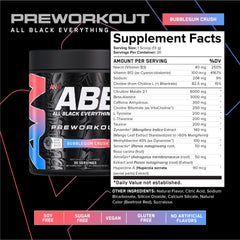 ABE All Black Everything powder poured into glass shows quick mix and clean energy boost.
