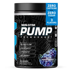 ABE Pump All Black Everything tub shows caffeine-free energy support for workouts.