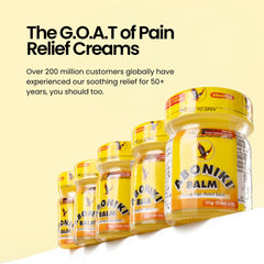 Aboniki balm applied to knee to ease joint discomfort and movement.