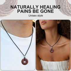 Abrakadoubra pendant featuring inlaid crystal orgonite enhances focus in meditation sessions.