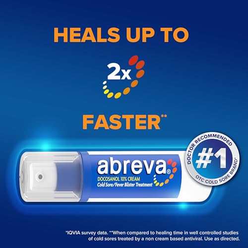 Abreva compact kit on dresser showing travel-ready care