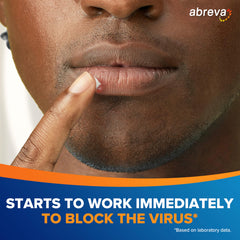 Abreva tingling relief close-up showing soothing application