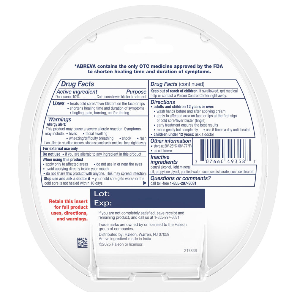 Abreva tube beside a watch illustrates on-the-go symptom management.