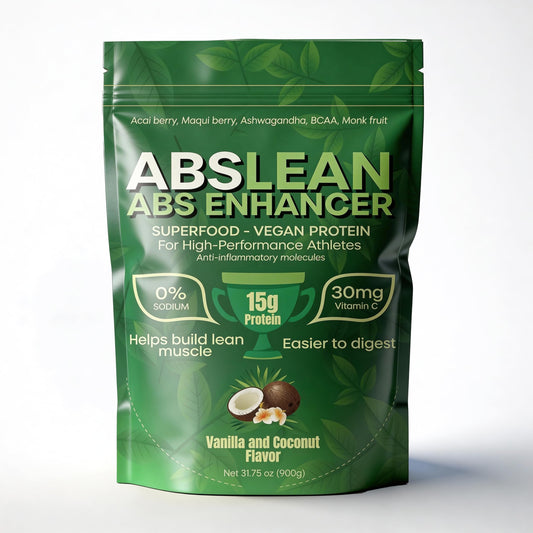 ABSLEAN vegan protein bottle ready for quick daily use and post-workout shakes.