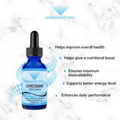 Glass with prepared serving of Absonutrix Citicoline for daily use
