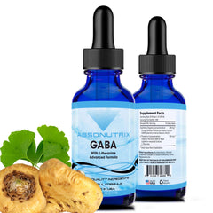 Absonutrix GABA with L-Theanine bottle front view for calm focus.