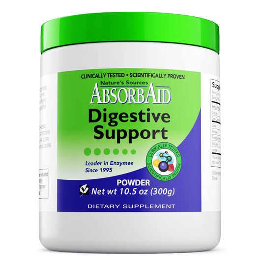 AbsorbAid Digestive Enzymes bottle front view for smoother post-meal digestion