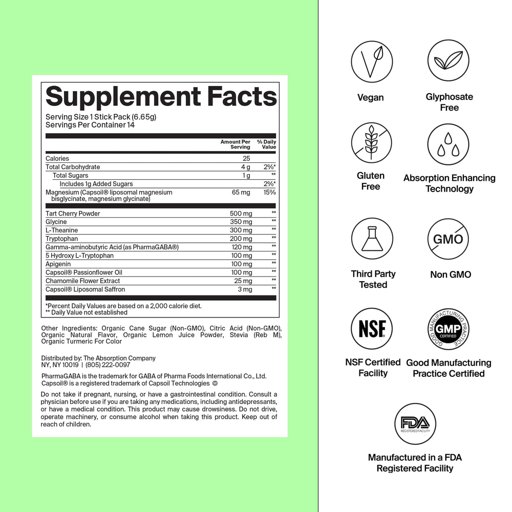 Soluble Sleep Aid Powder dissolving in water for deep nights