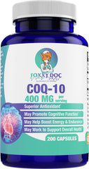 Abundant Life Wellness CoQ10 400 mg bottle front view highlighting product name for energy support