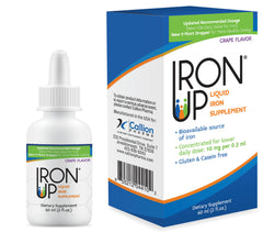 A.C. Grace Iron Up dropper-cap enables precise, small-dose administration.