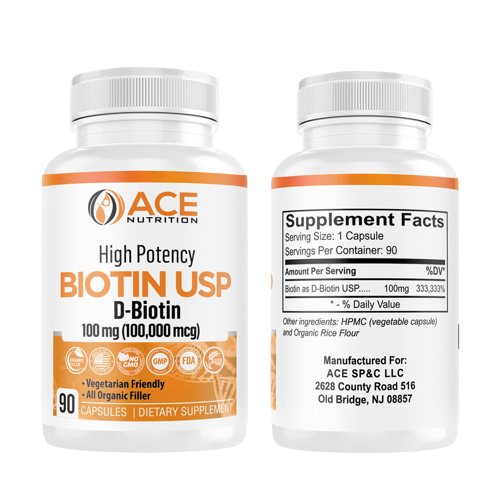 ACE NUTRITION Biotin beauty promise shot, potential skin and shine benefits